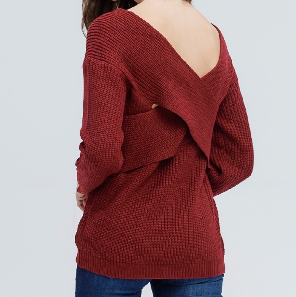 Burgundy Sweater - Picture 2 of 2